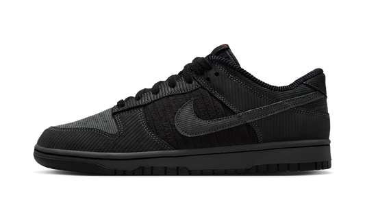 Overkicks - Nike Dunk Low Retro Premium Black Corduroy (IB7746-001) - vista lateral