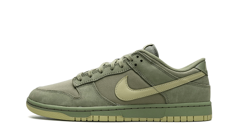 Overkicks - Nike Dunk Low Retro Premium Oil Green Olive Aura (FB8895-300) - vista lateral