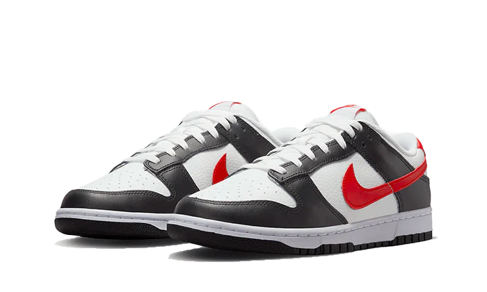 Overkicks - Nike Dunk Low Retro Red Swoosh Panda (FB3354-001) - vista trasera