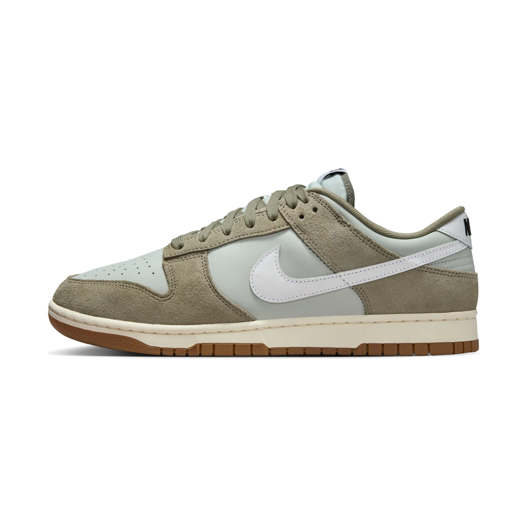 Overkicks - Nike Dunk Low Retro SE Light Silver Light Army Sail White (IB6399-002) - vista lateral