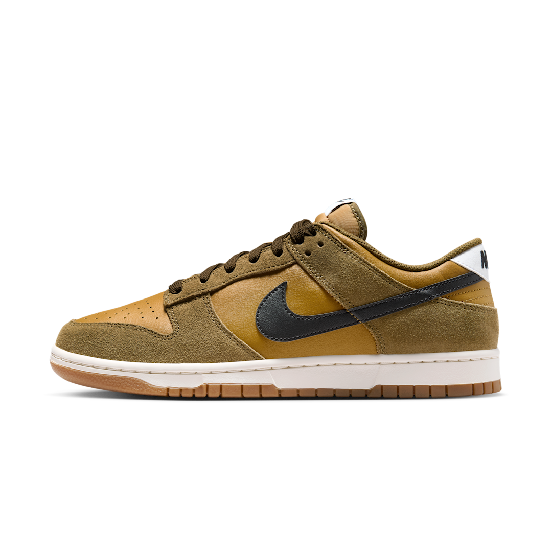 Overkicks - Nike Dunk Low Retro SE Ochre Olive Flak Gum (IB6399-300) - vista lateral