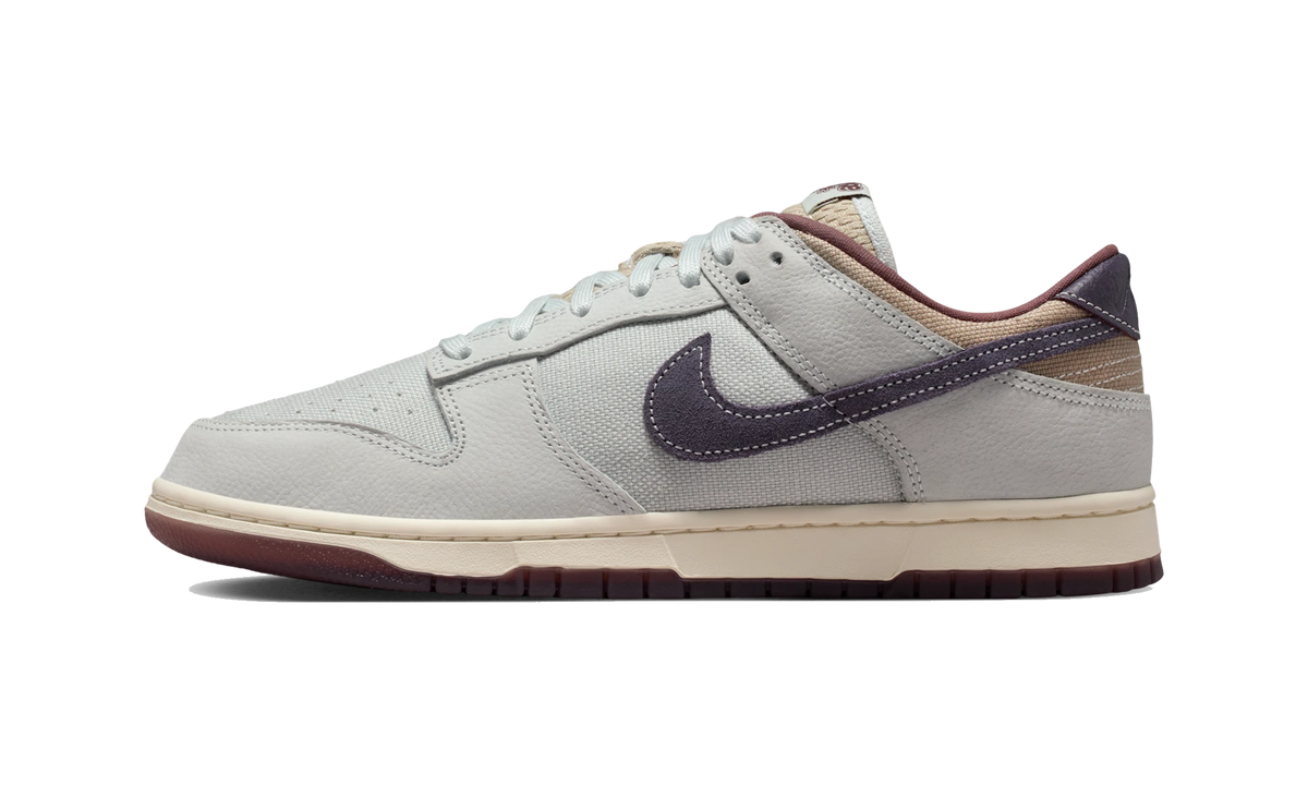 Overkicks - Nike Dunk Low Retro SE Off White Moon Particle Dark Raisin (IB6752-100) - vista lateral