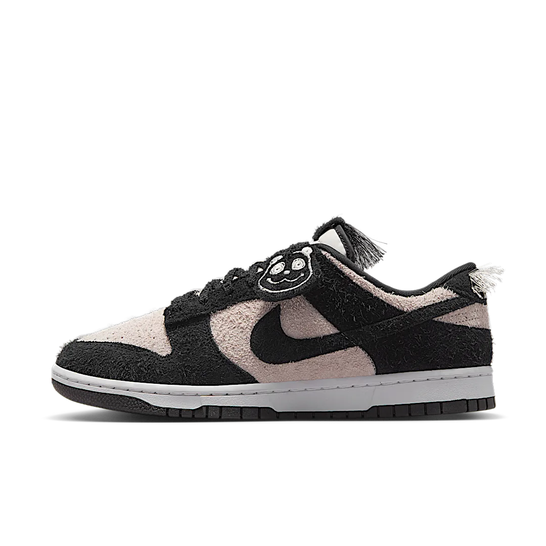 Overkicks - Nike Dunk Low Retro SE Panda-Monium White Black Suede (IB2990-100) - vista lateral