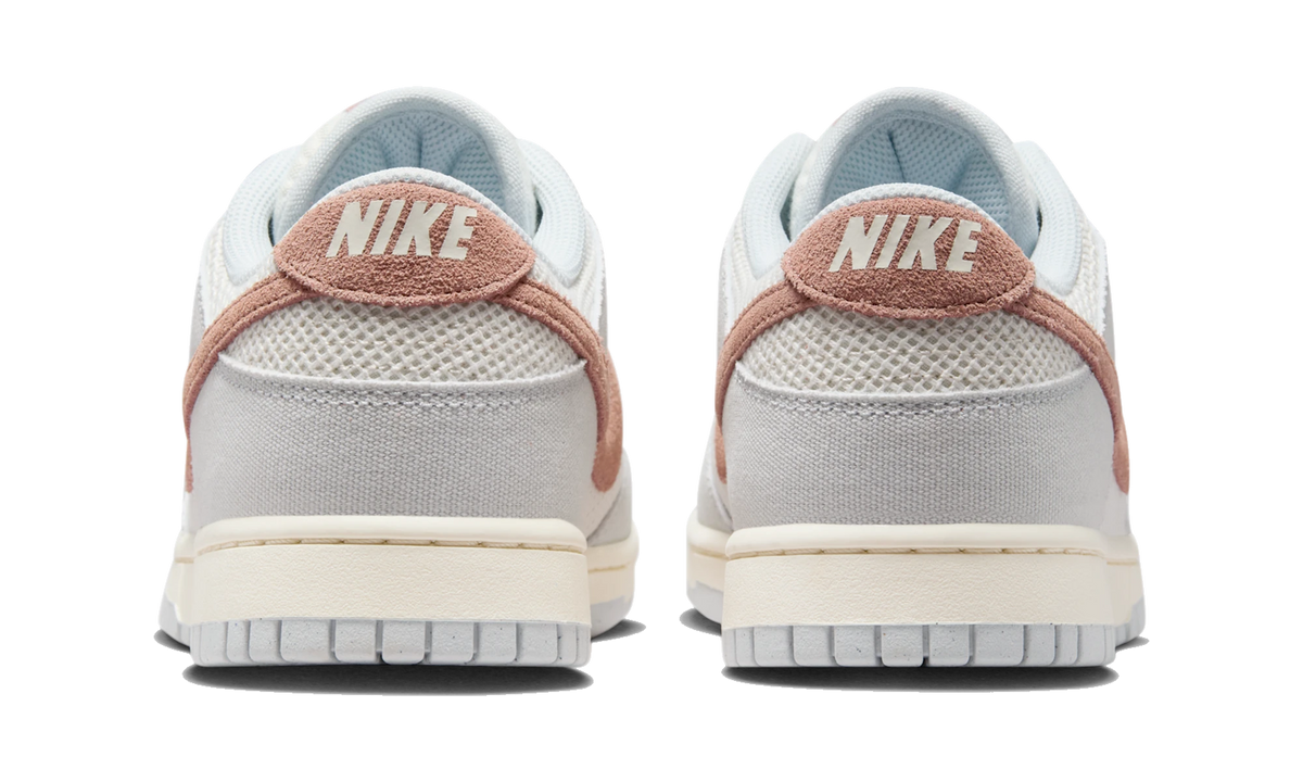 Overkicks - Nike Dunk Low Retro SE Pure Platinum Phantom Pale Ivory Fossil Rose (HJ4329-001) - detalle talón