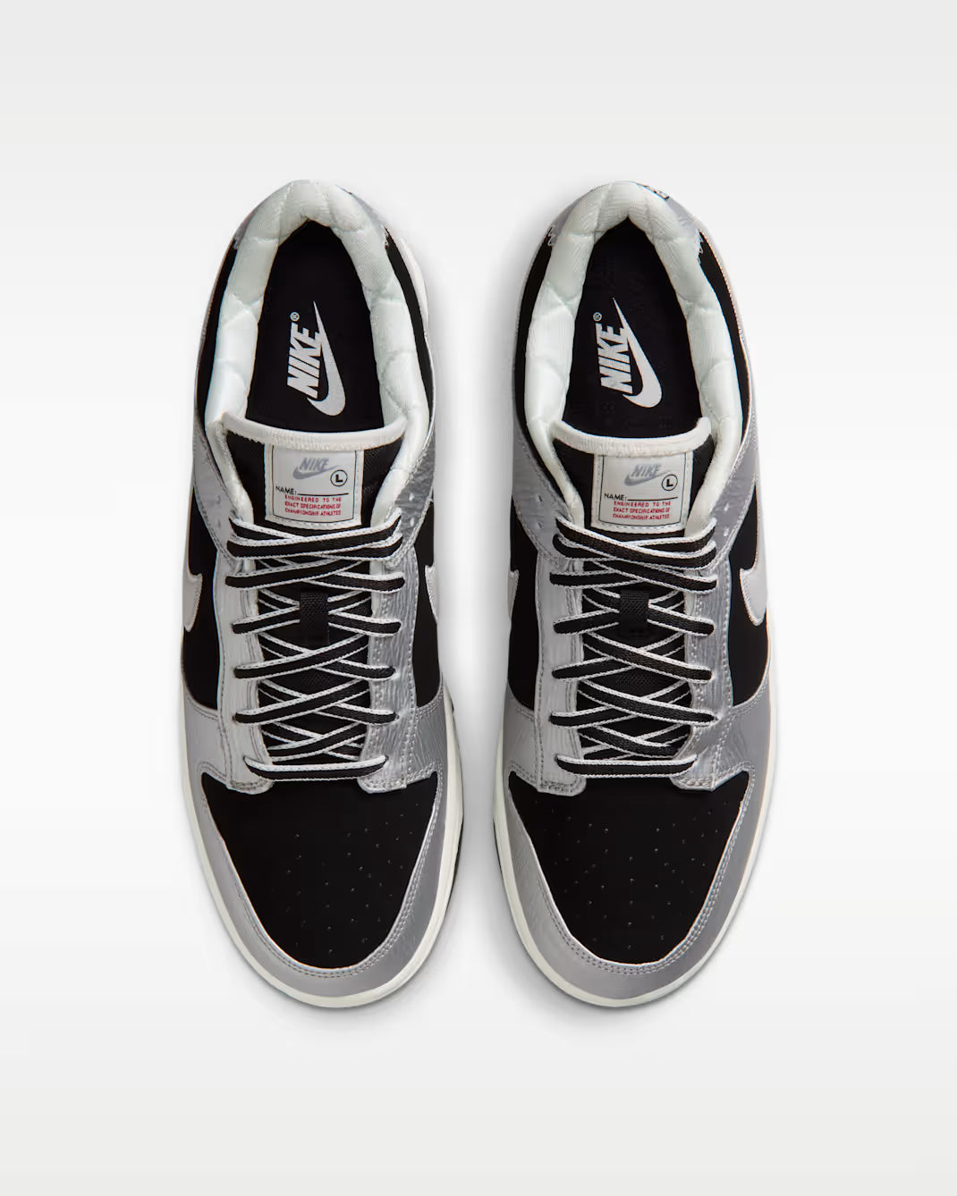 Overkicks - Nike Dunk Low Retro Starter Jacket Metallic Silver Black (IM4413-001) - imagen 5