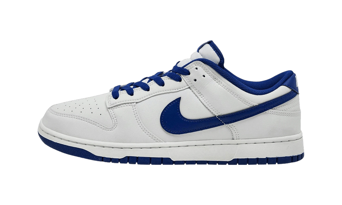 Overkicks - Nike Dunk Low Retro White Deep Royal Blue (HF5441-117) - vista lateral