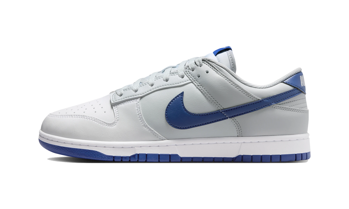 Overkicks - Nike Dunk Low Retro White Deep Royal Wolf Grey (HF5441-118) - vista lateral