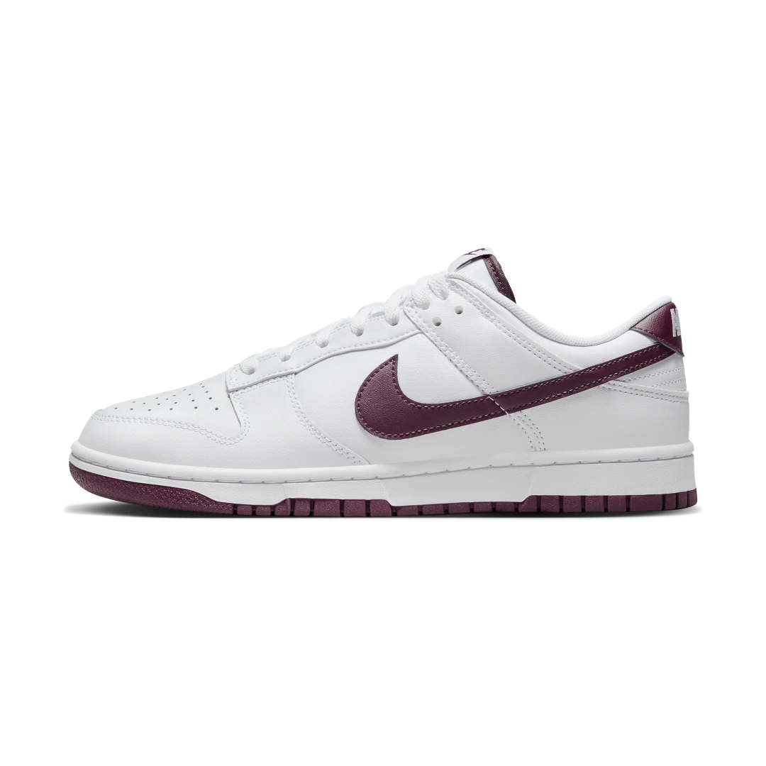 Overkicks - Nike Dunk Low Retro White Night Maroon (DV0831-102) - vista lateral