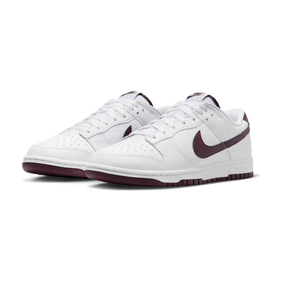 Overkicks - Nike Dunk Low Retro White Night Maroon (DV0831-102) - vista trasera