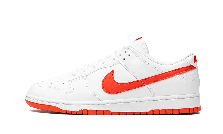 Overkicks - Nike Dunk Low Retro White Picante Red (DV0831-103) - vista lateral