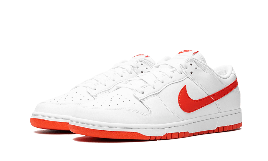 Overkicks - Nike Dunk Low Retro White Picante Red (DV0831-103) - vista trasera