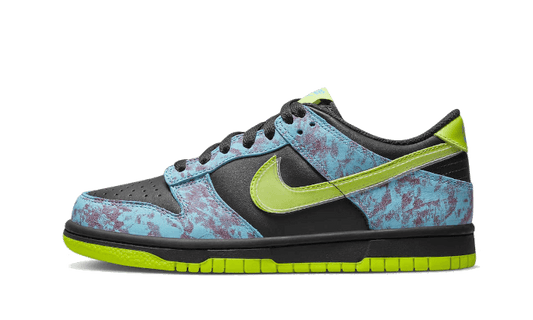 Overkicks - Nike Dunk Low SE Acid Wash Baltic Blue Volt (DV1694-900) - vista lateral