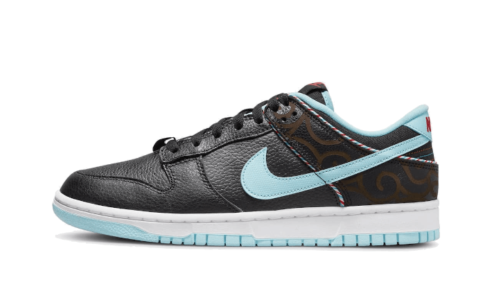 Overkicks - Nike Dunk Low SE Barber Shop Black (DH7614-001) - vista lateral
