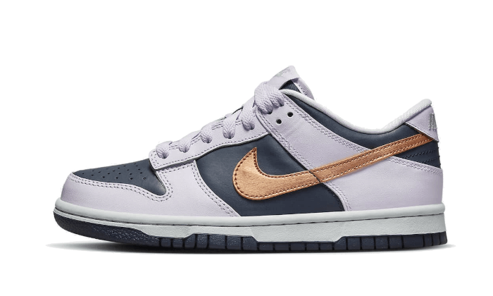 Overkicks - Nike Dunk Low SE Copper Swoosh (GS) (DX1663-400) - vista lateral
