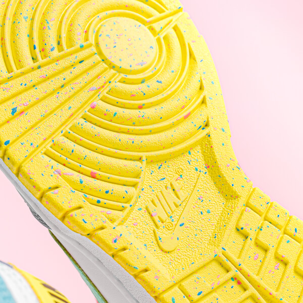 Overkicks - Nike Dunk Low SE Easter Candy (DD1872-100) - detalle lateral interior