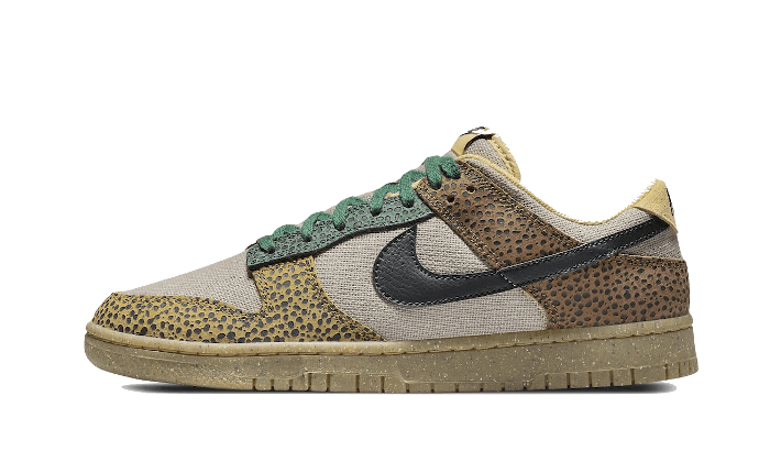 Overkicks - Nike Dunk Low Safari Golden Moss (DX2654-200) - vista lateral