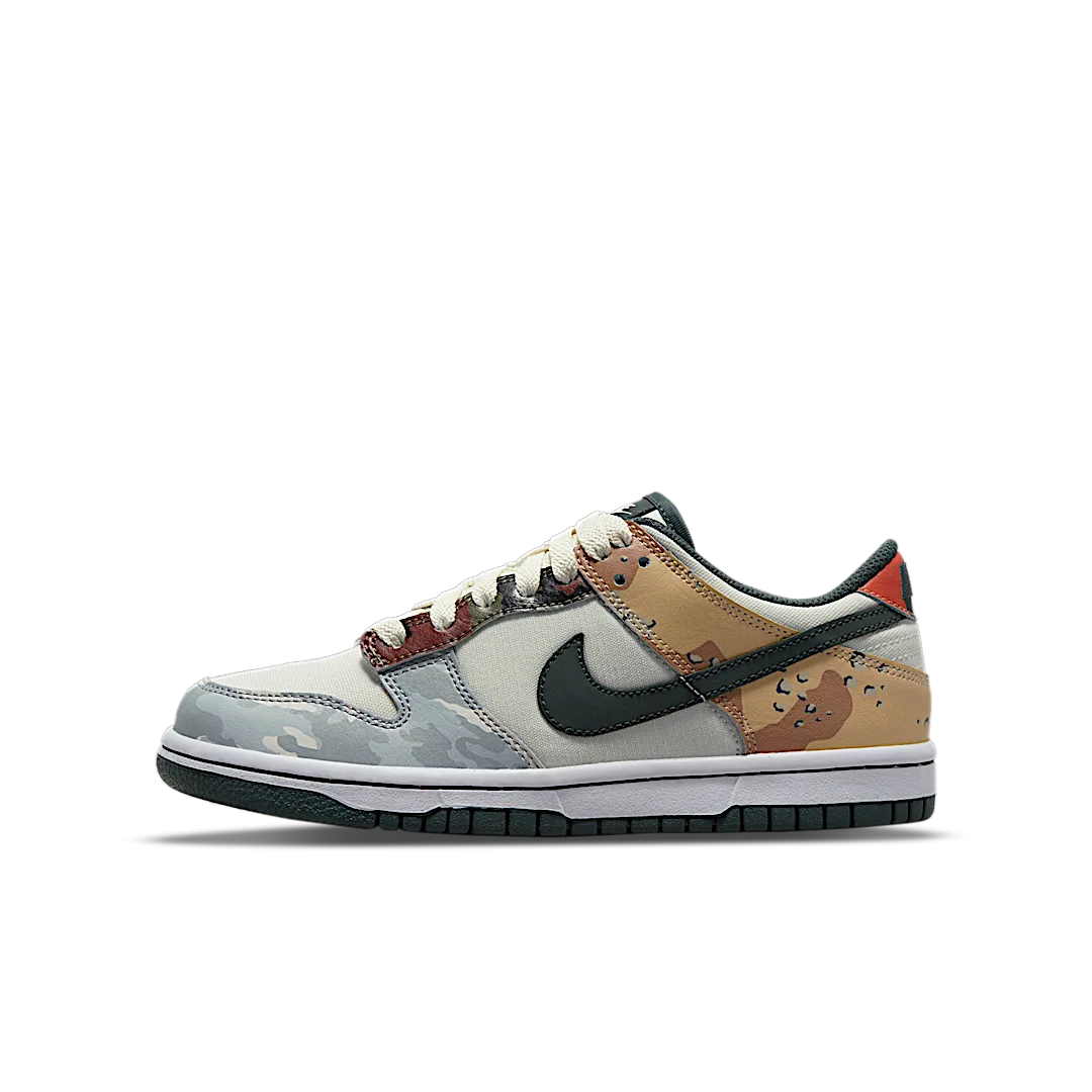 Overkicks - Nike Dunk Low Sail Multi-Camo (DB1909-100) - vista lateral