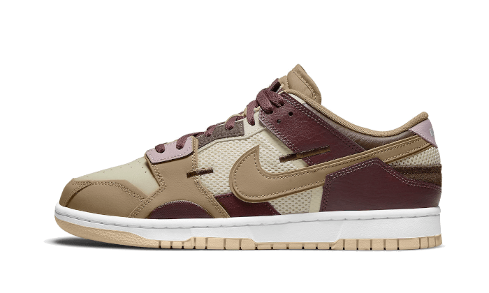 Overkicks - Nike Dunk Low Scrap Latte (DH7450-100) - vista lateral
