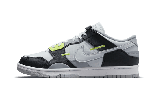 Overkicks - Nike Dunk Low Scrap Wolf Grey Light Lemon Twist (DC9723-001) - vista lateral