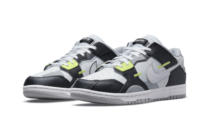 Overkicks - Nike Dunk Low Scrap Wolf Grey Light Lemon Twist (DC9723-001) - vista trasera