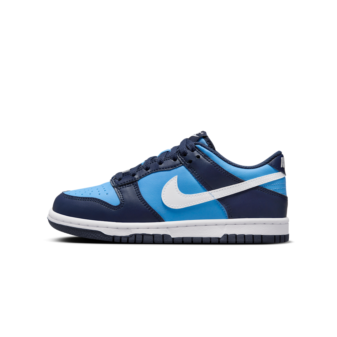 Overkicks - Nike Dunk Low University Blue White (HF0031-400) - vista lateral