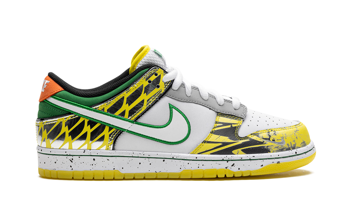 Overkicks - Nike Dunk Low What the Duck Away University of Oregon PE (HV1454-100) - detalle talón