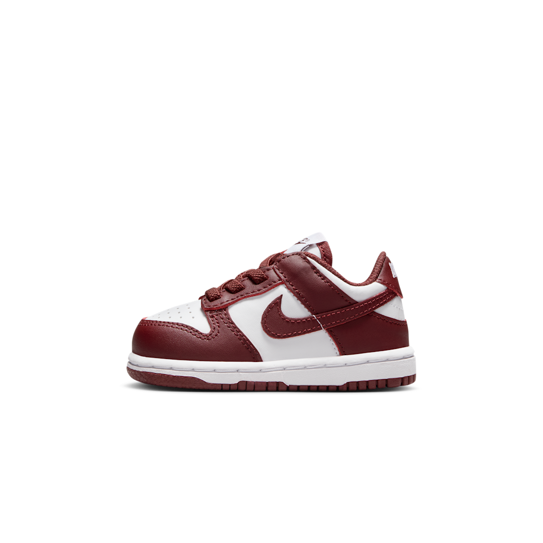 Overkicks - Nike Dunk Low White Gym Red Redwood (TD) (FB9107-115) - vista lateral