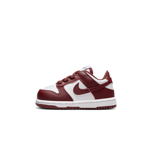 Overkicks - Nike Dunk Low White Gym Red Redwood (TD) (FB9107-115) - vista lateral