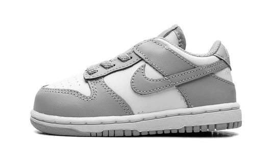Overkicks - Nike Dunk Low White Light Smoke Grey (TD) (FB9107-123) - vista lateral