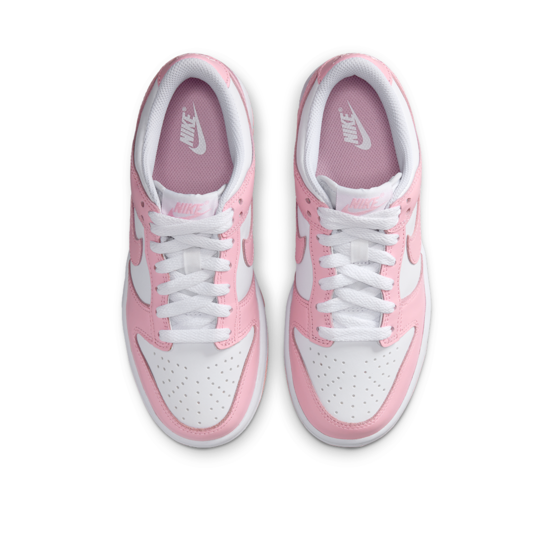 Overkicks - Nike Dunk Low White Medium Soft Pink (FB9109-125) - par completo