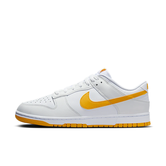 Overkicks - Nike Dunk Low White University Gold (DV0831-110) - vista lateral