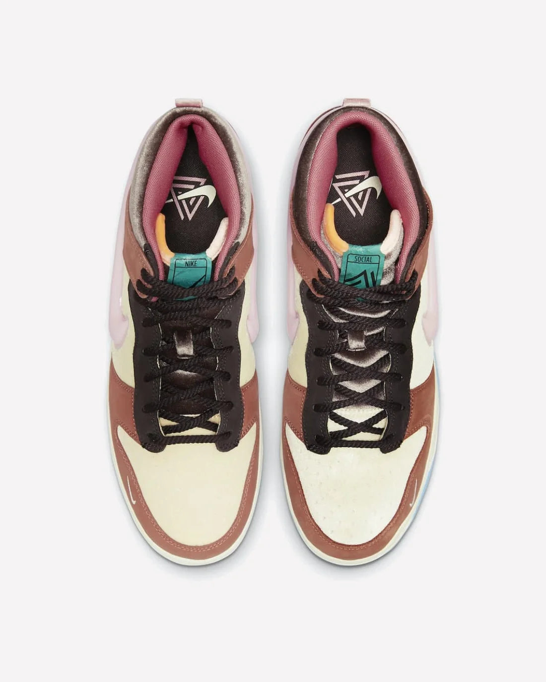 Overkicks - Nike Dunk Mid Social Status Free Lunch Chocolate Milk (DJ1173-700) - detalle suela