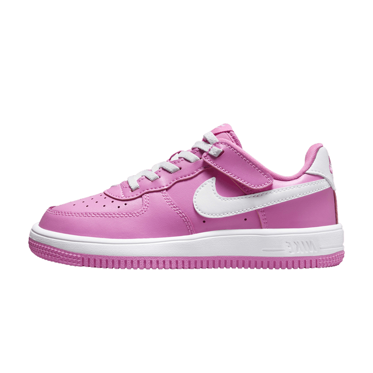 Overkicks - Nike Force 1 Low EasyOn Playful Pink White (PS) (FN0237-600) - vista lateral