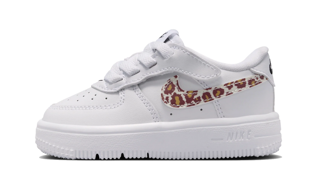 Overkicks - Nike Force 1 Low EasyOn White Leopard (TD) (IR0272-100) - vista lateral