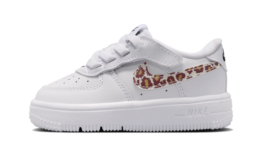 Overkicks - Nike Force 1 Low EasyOn White Leopard (TD) (IR0272-100) - vista lateral