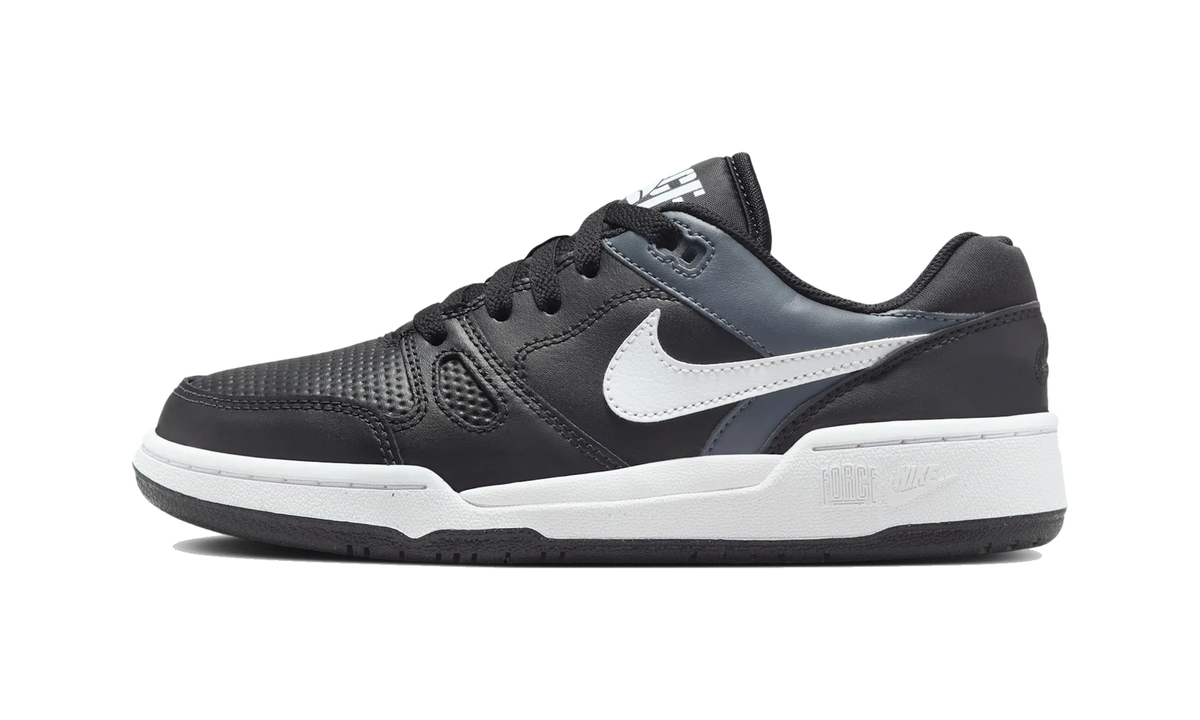Overkicks - Nike Full Force Low Black Anthracite Sail White (GS) (FV5929-001) - vista lateral