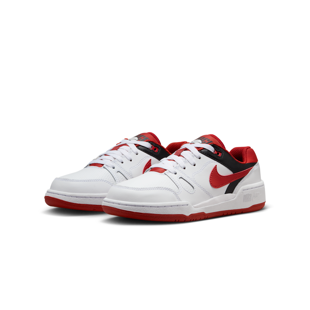 Overkicks - Nike Full Force Low White Black Team Orange Mystic Red (GS) (FV5929-100) - imagen 2