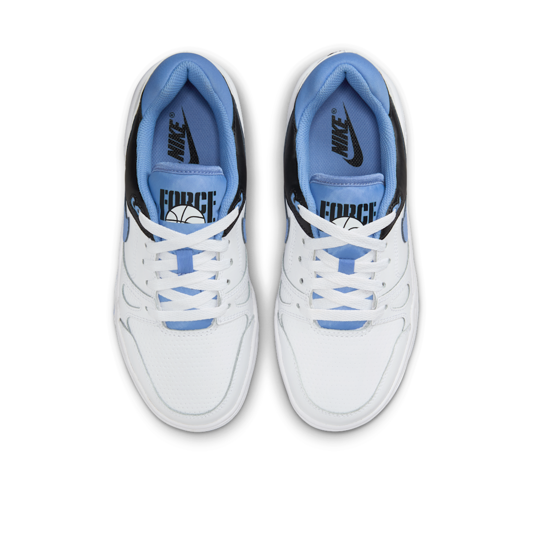 Overkicks - Nike Full Force Low White Black Team Orange Polar (GS) (FV5929-102) - imagen 3