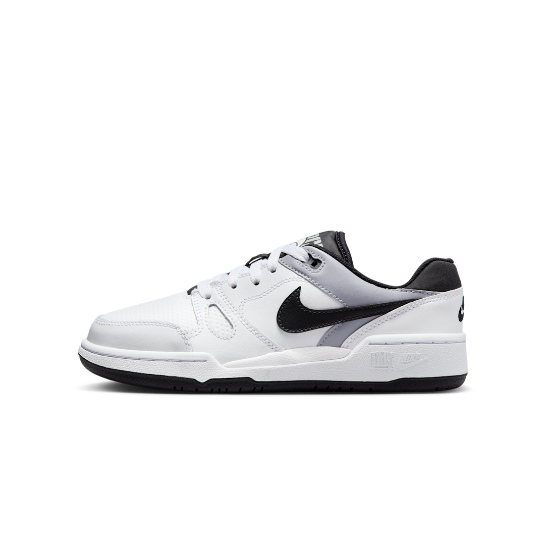 Overkicks - Nike Full Force Low White Pewter Black (GS) (FV5929-101) - vista lateral