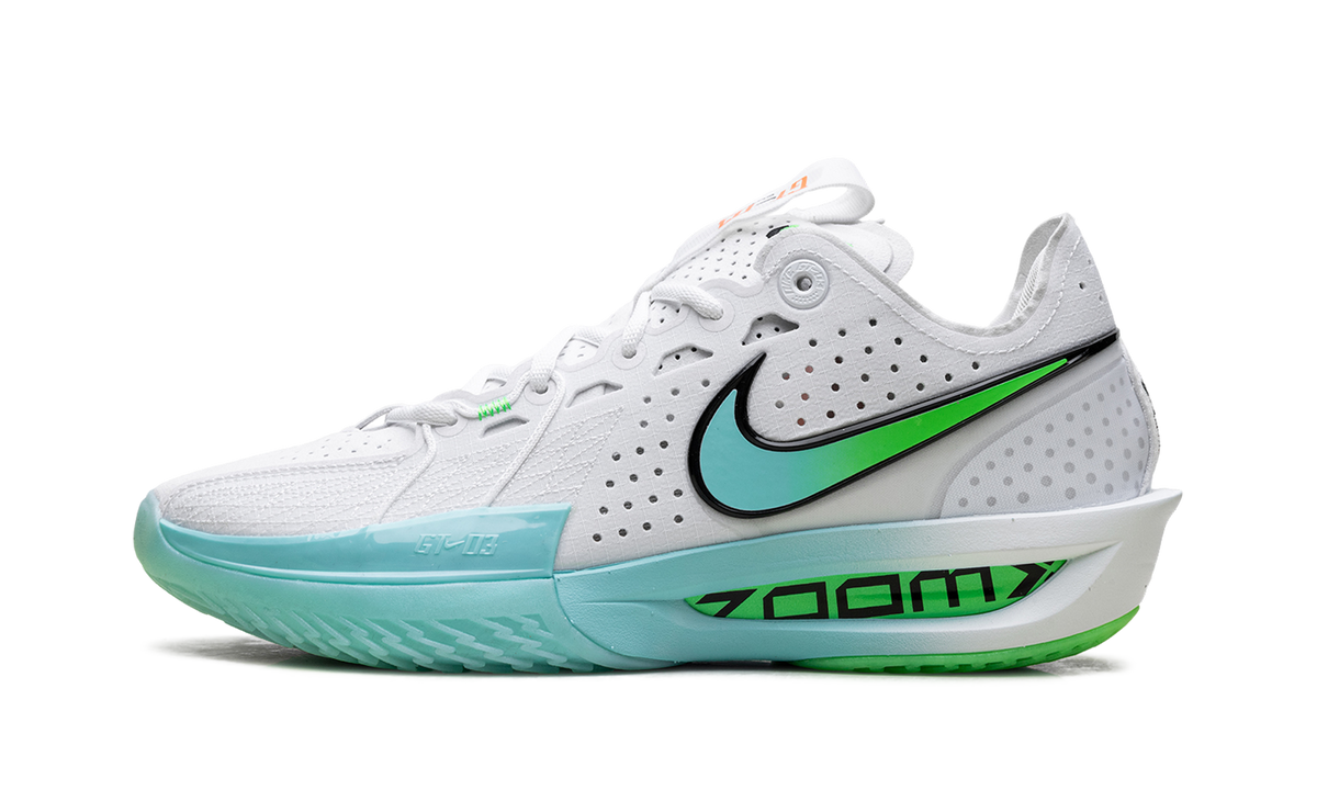 Overkicks - Nike GT Cut 3 White Bleached Turquoise (DV2913-107 / DV2918-107) - vista lateral