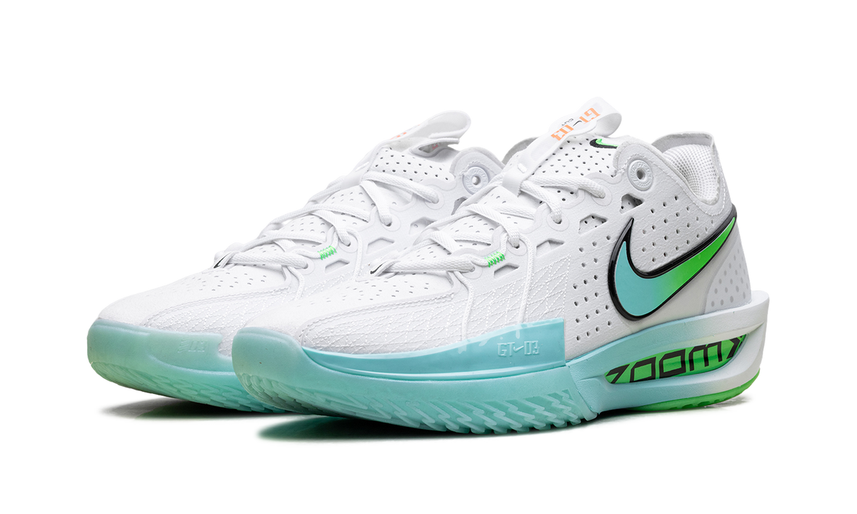 Overkicks - Nike GT Cut 3 White Bleached Turquoise (DV2913-107 / DV2918-107) - vista trasera