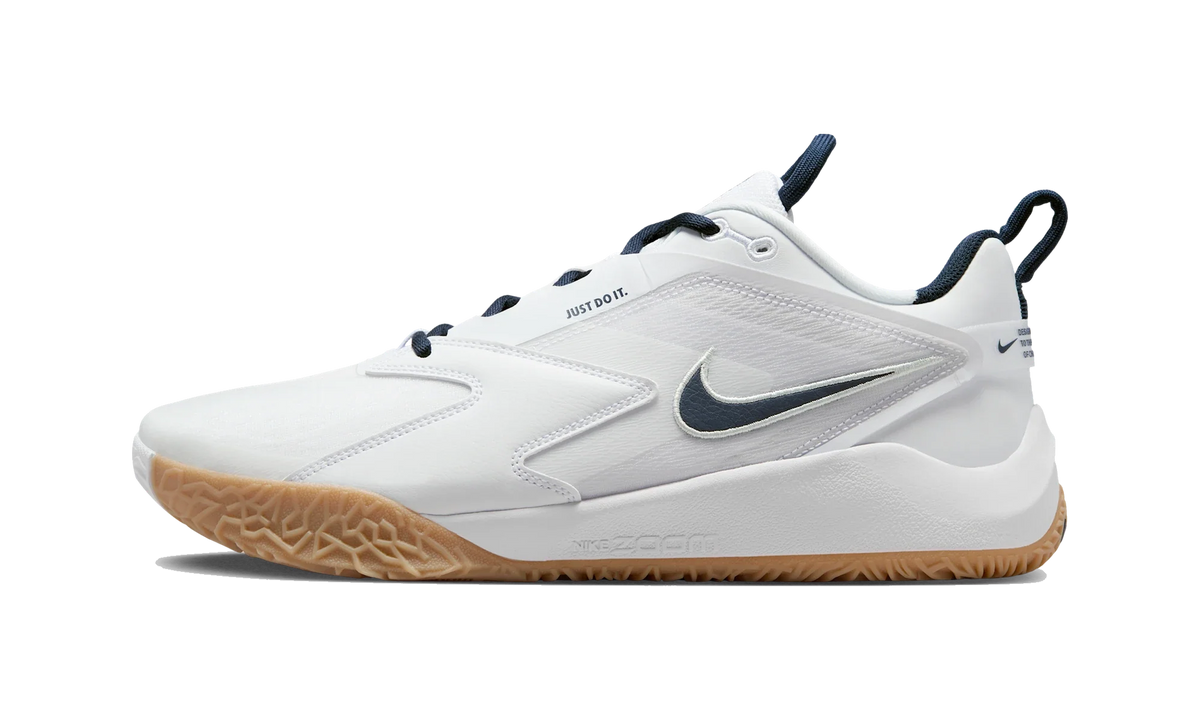 Overkicks - Nike HyperAce 3 White Photon Dust College Navy (FQ7074-107) - vista lateral