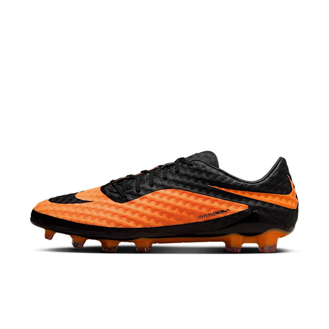 Overkicks - Nike Hypervenom Phantom 1 FG Black Bright Citrus (2025) (HQ8561-001) - vista lateral