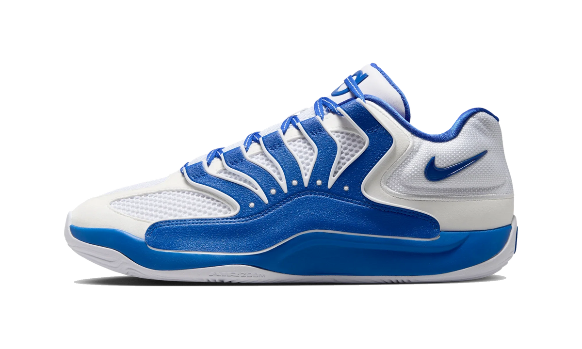 Overkicks - Nike KD 18 TB White Game Royal (IM0634-102) - vista lateral