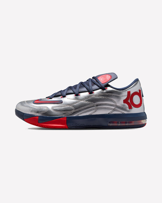 Overkicks - Nike KD 6 PSG Paris Saint-Germain Metallic Silver Navy (IU0593-001) - vista lateral