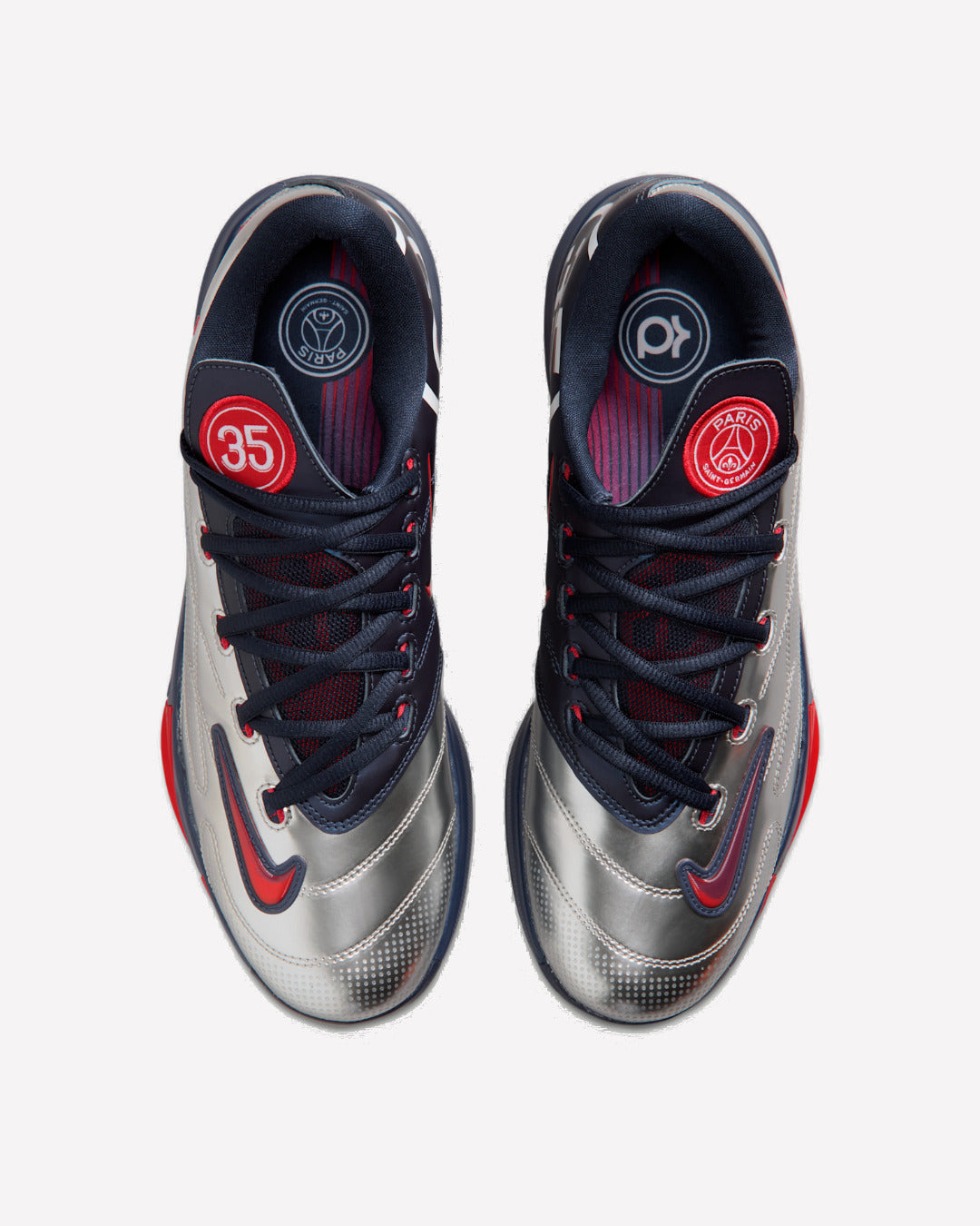 Overkicks - Nike KD 6 PSG Paris Saint-Germain Metallic Silver Navy (IU0593-001) - par completo
