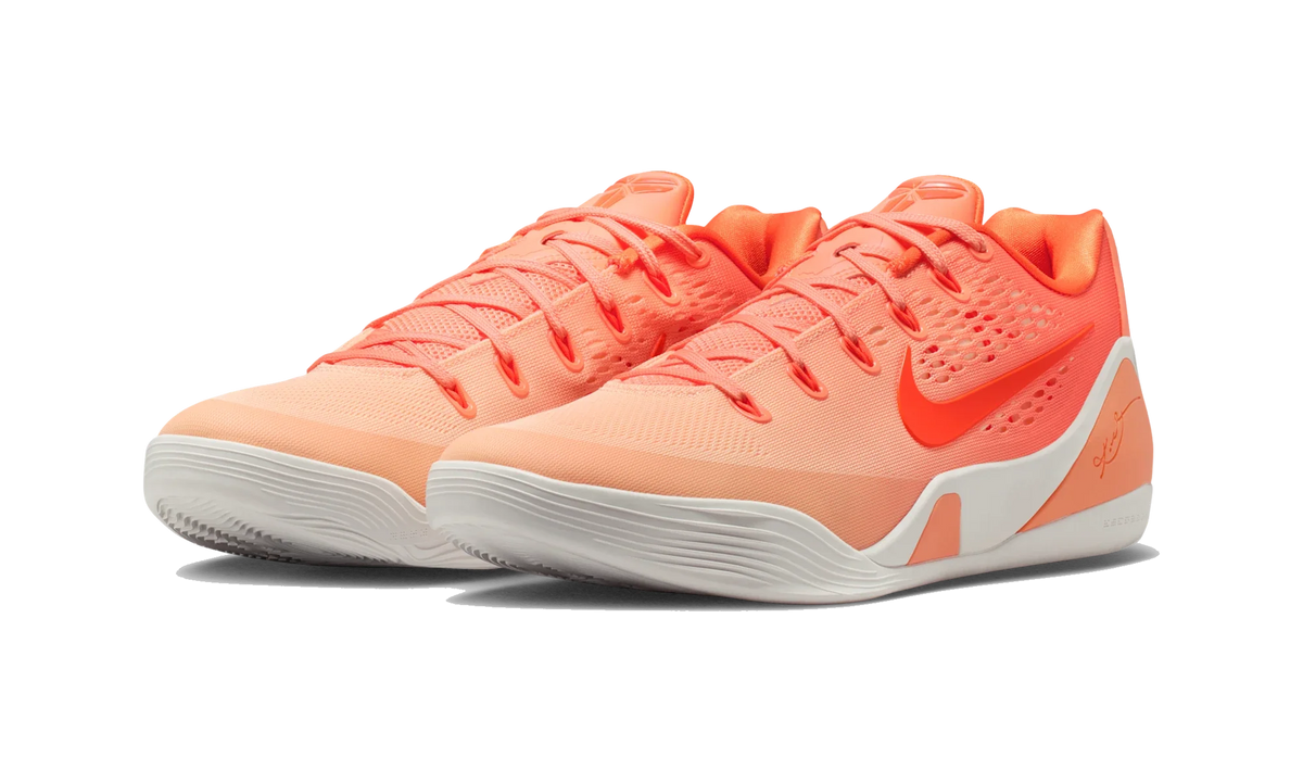 Overkicks - Nike Kobe 9 Low Protro Orange Frost Brilliant Orange Summit White Ice Peach (IM6119-800) - vista trasera