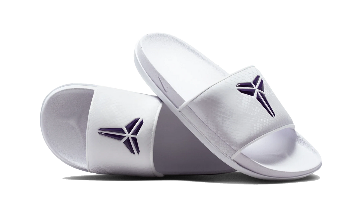 Overkicks - Nike Kobe Offcourt Slide White Court Purple (IF2870-101) - vista lateral