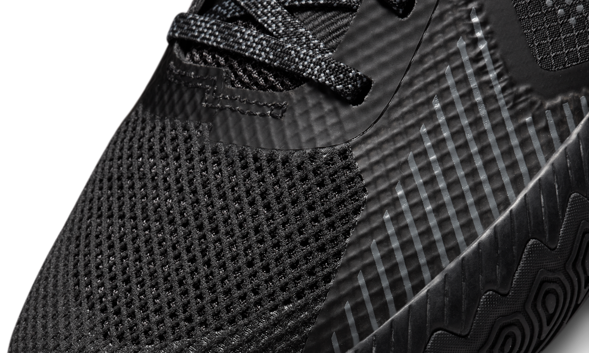 Overkicks - Nike Kyrie Flytrap V Black Black Cool Grey (CZ4100-004) - detalle lateral interior