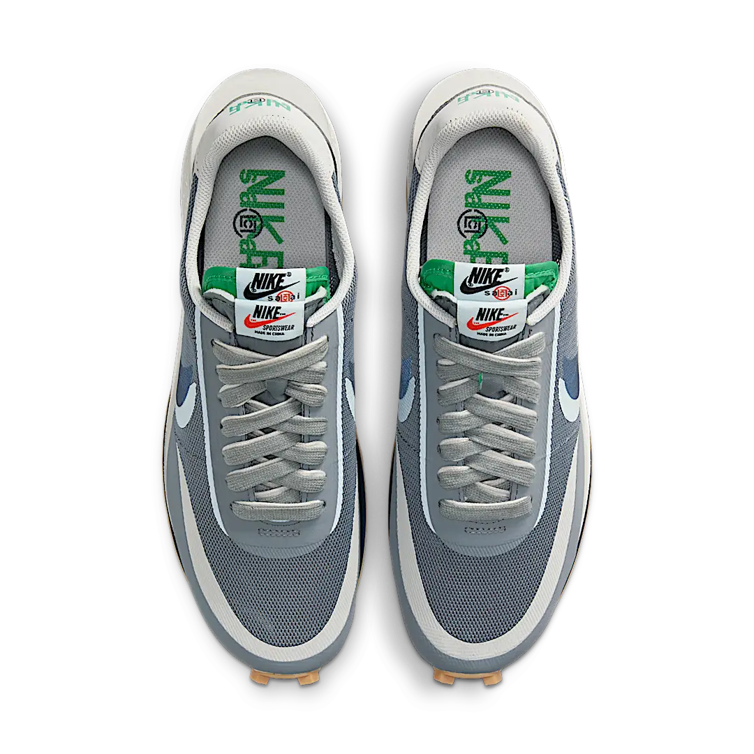 Overkicks - Nike LD Waffle sacai CLOT Kiss of Death 2 Cool Grey (DH3114-001) - par completo